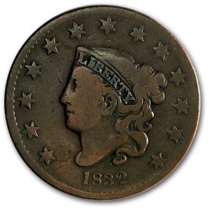 1832 Large Cent Medium Letters Fine 1832 Large Cent Medium Letters Fine